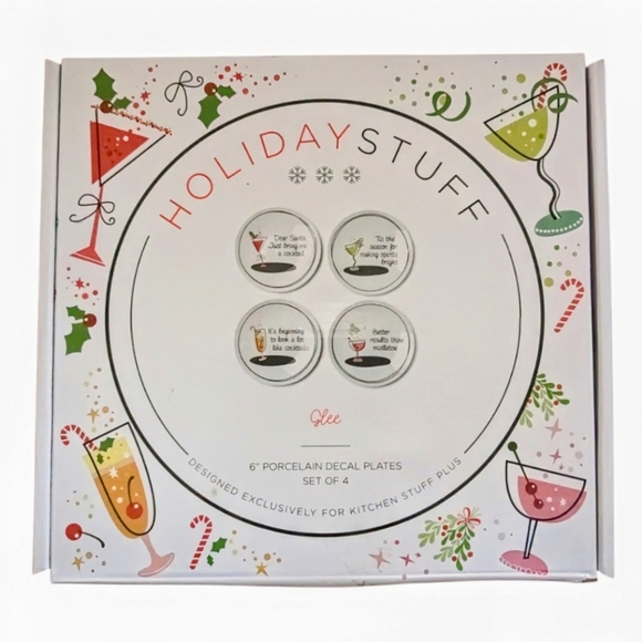 NEW Holiday Porcelain Side Plates - Picture 2 of 2